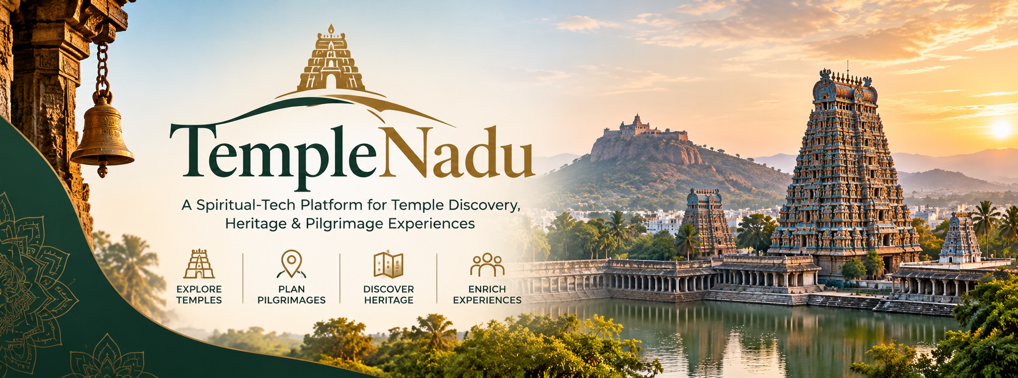 Tamil Nadu temple heritage at sunrise